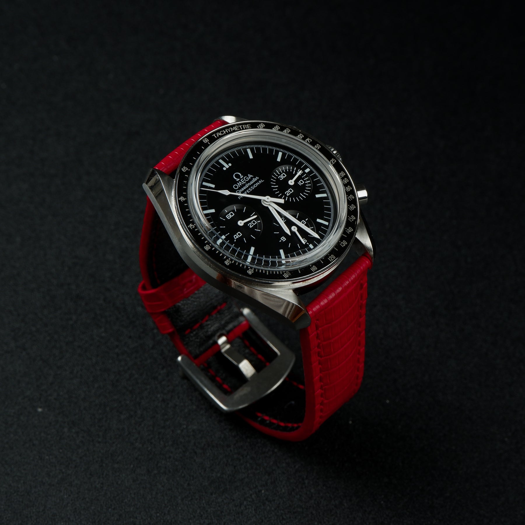 Omega Speedmaster Moonwatch Straps - Lizard Red – Liger Straps