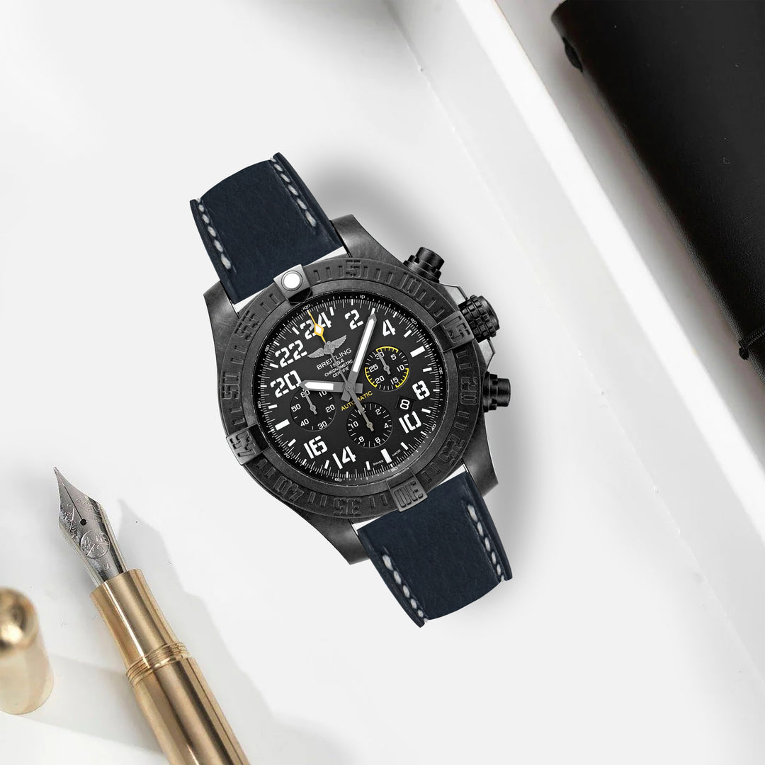 Breitling Avenger Straps - Minerva Box Navy Blue – Liger Straps