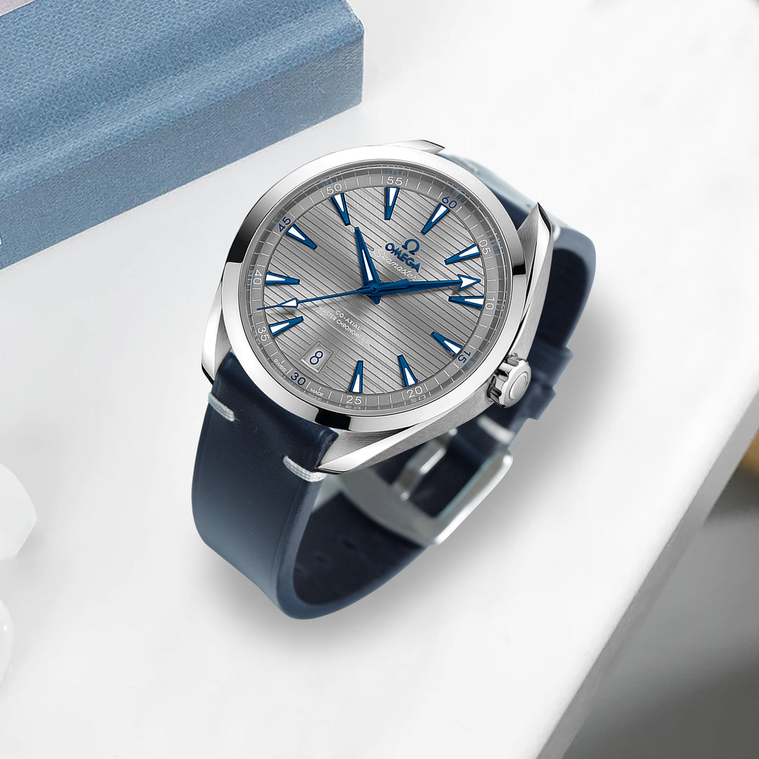 Omega Seamaster Aqua Terra Straps - Minimalist Cordovan Navy Blue
