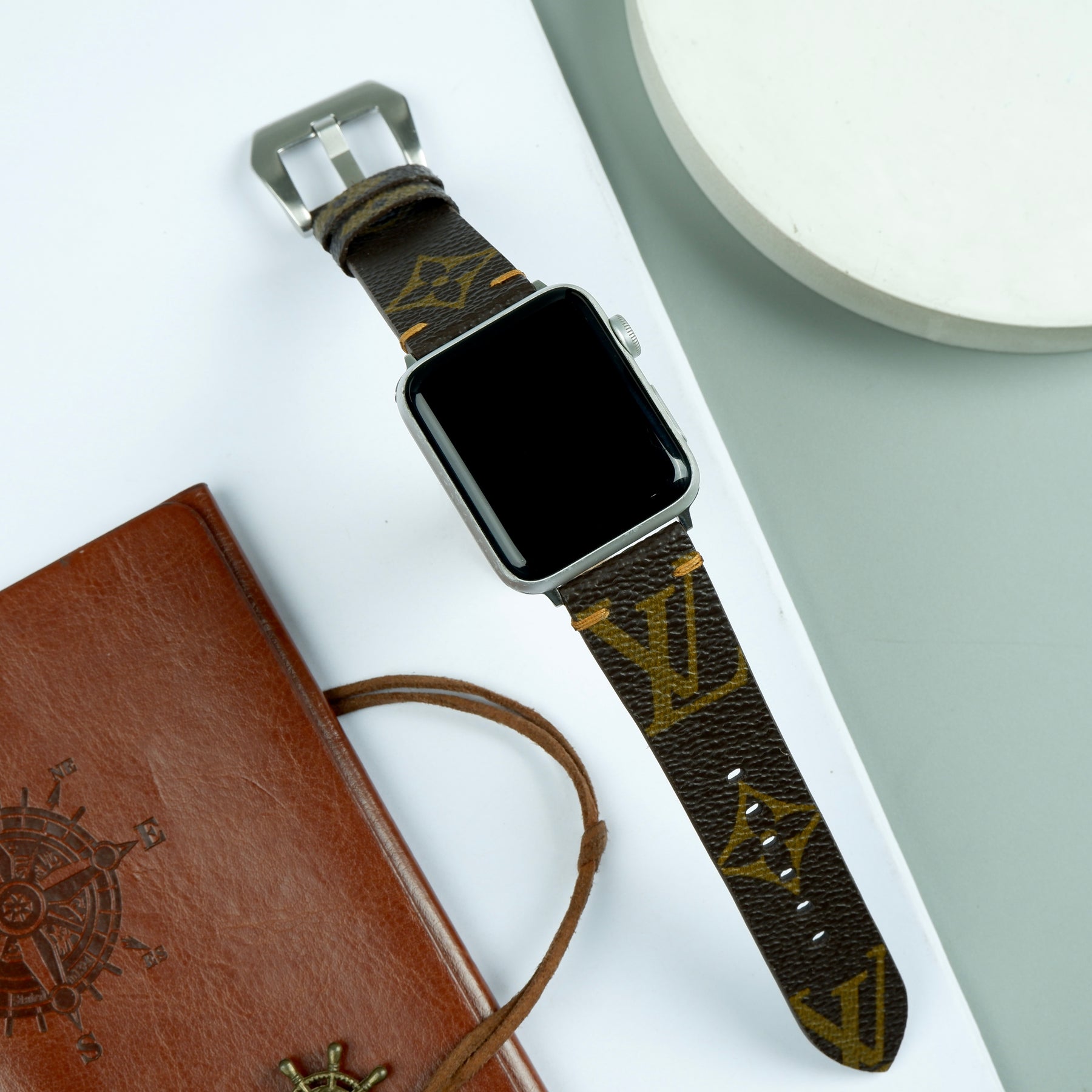 Louis Vuitton watch band 38/40mm - Repurposed Louis Vuitton watch band - LV  watch band - Apple wa…