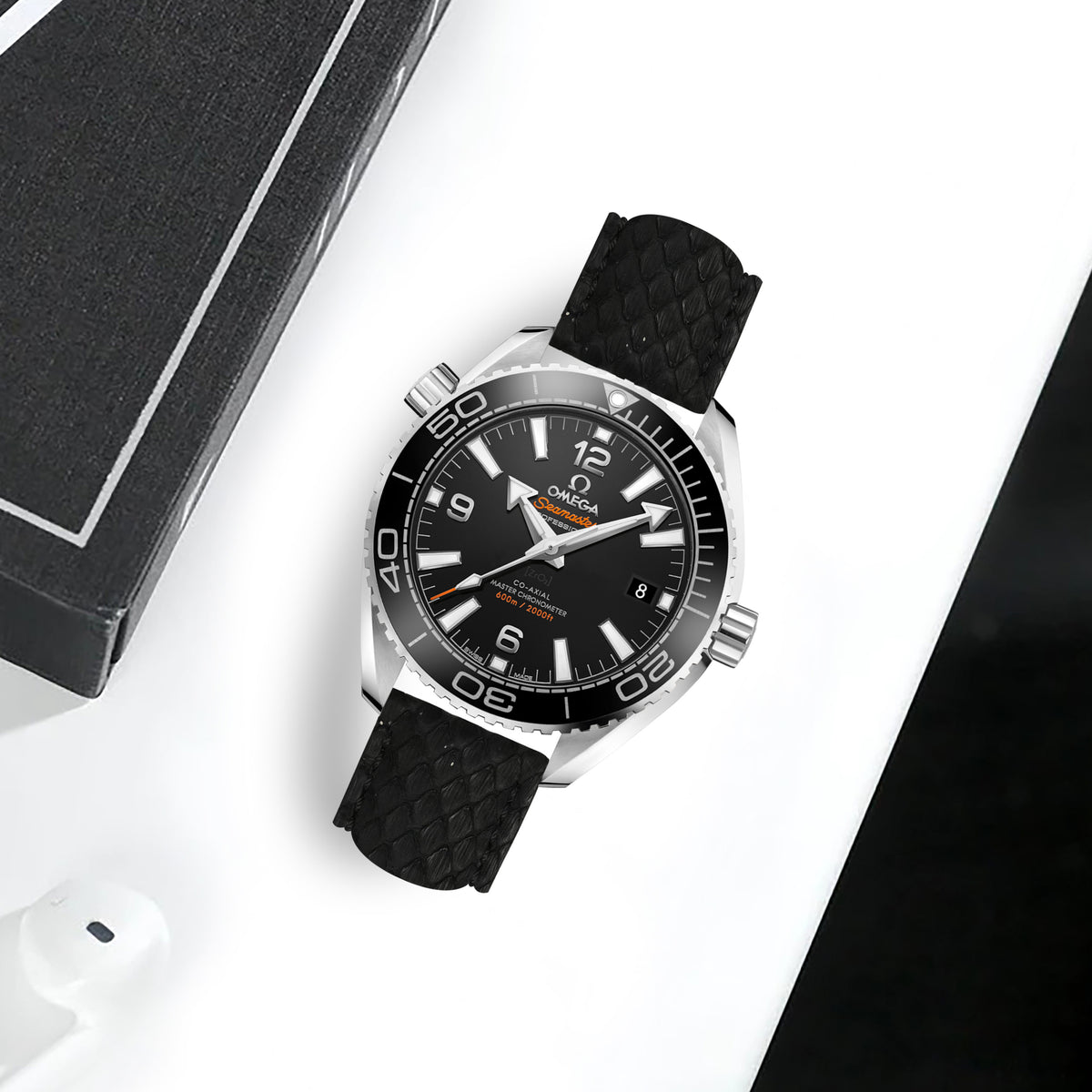 Omega Seamaster Planet Ocean Straps - Python Black – Liger Straps