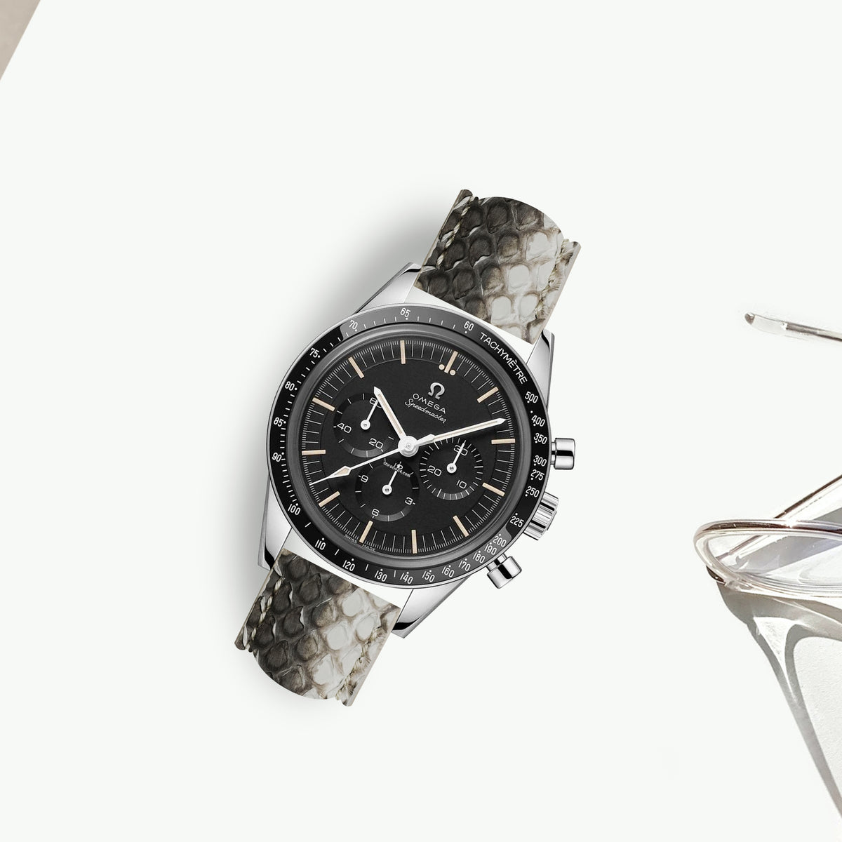 Omega Speedmaster Heritage Straps - Python White – Liger Straps