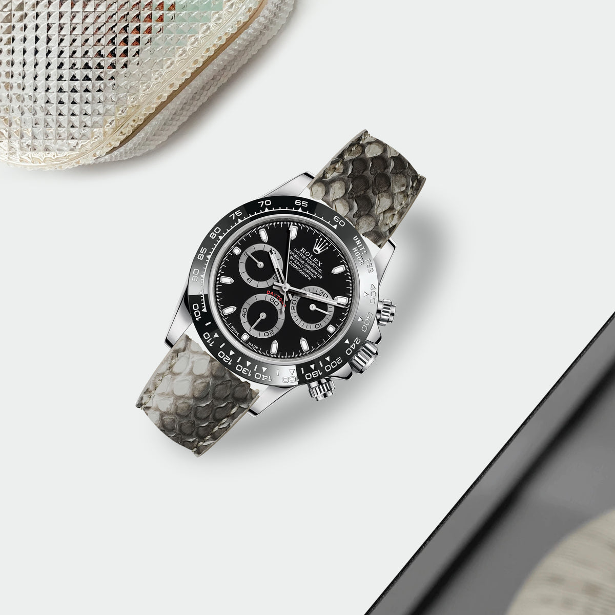 Python Daytona Rolex Daytona Straps - Python White – Liger Straps
