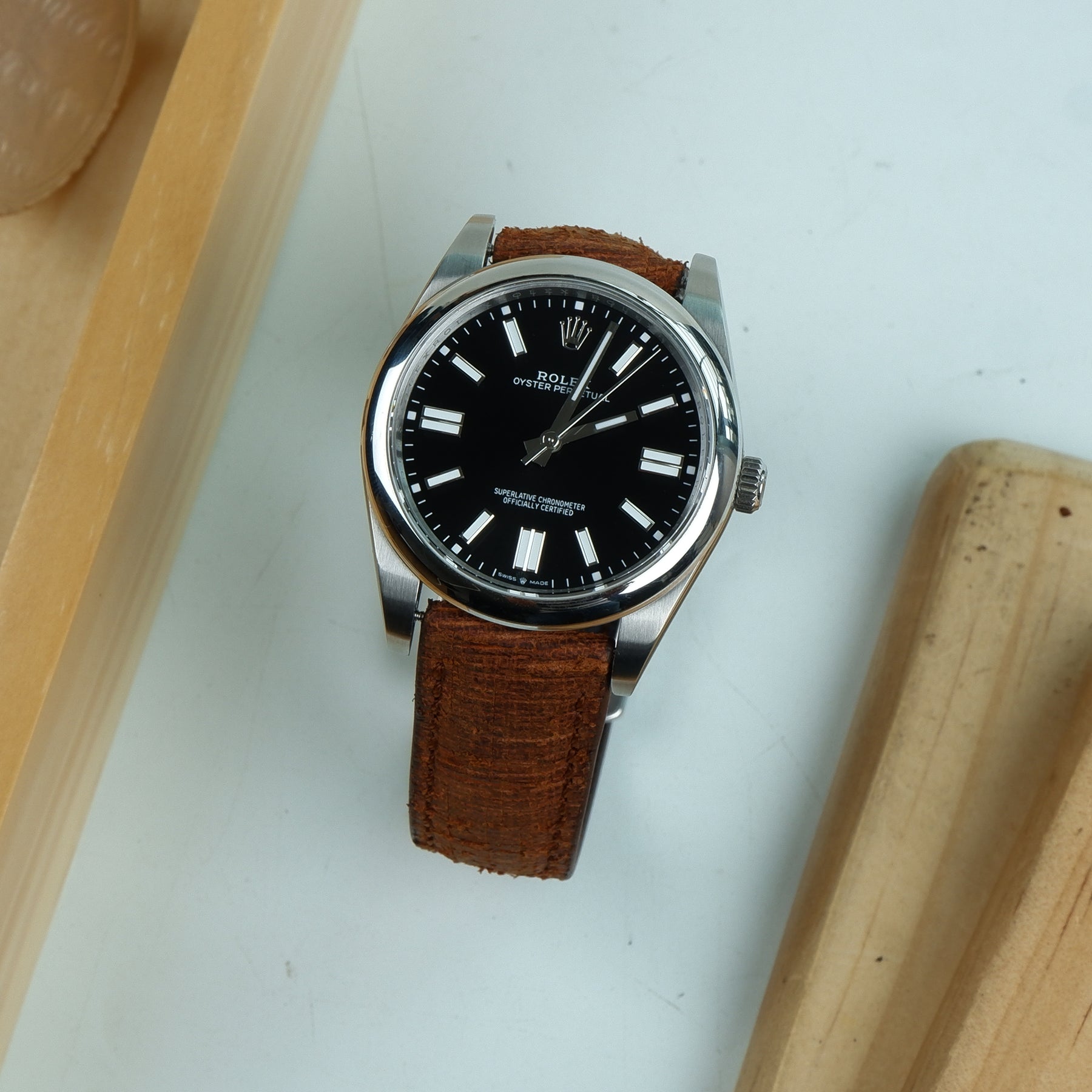 Rolex Oyster Perpetual Straps Rocher Copper Liger Straps