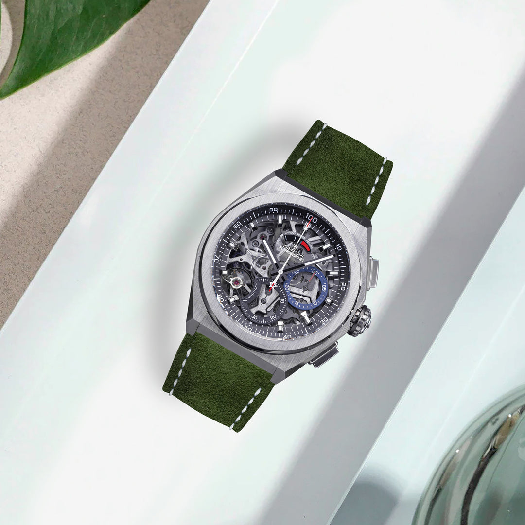 Zenith Defy Straps - Suede Army – Liger Straps