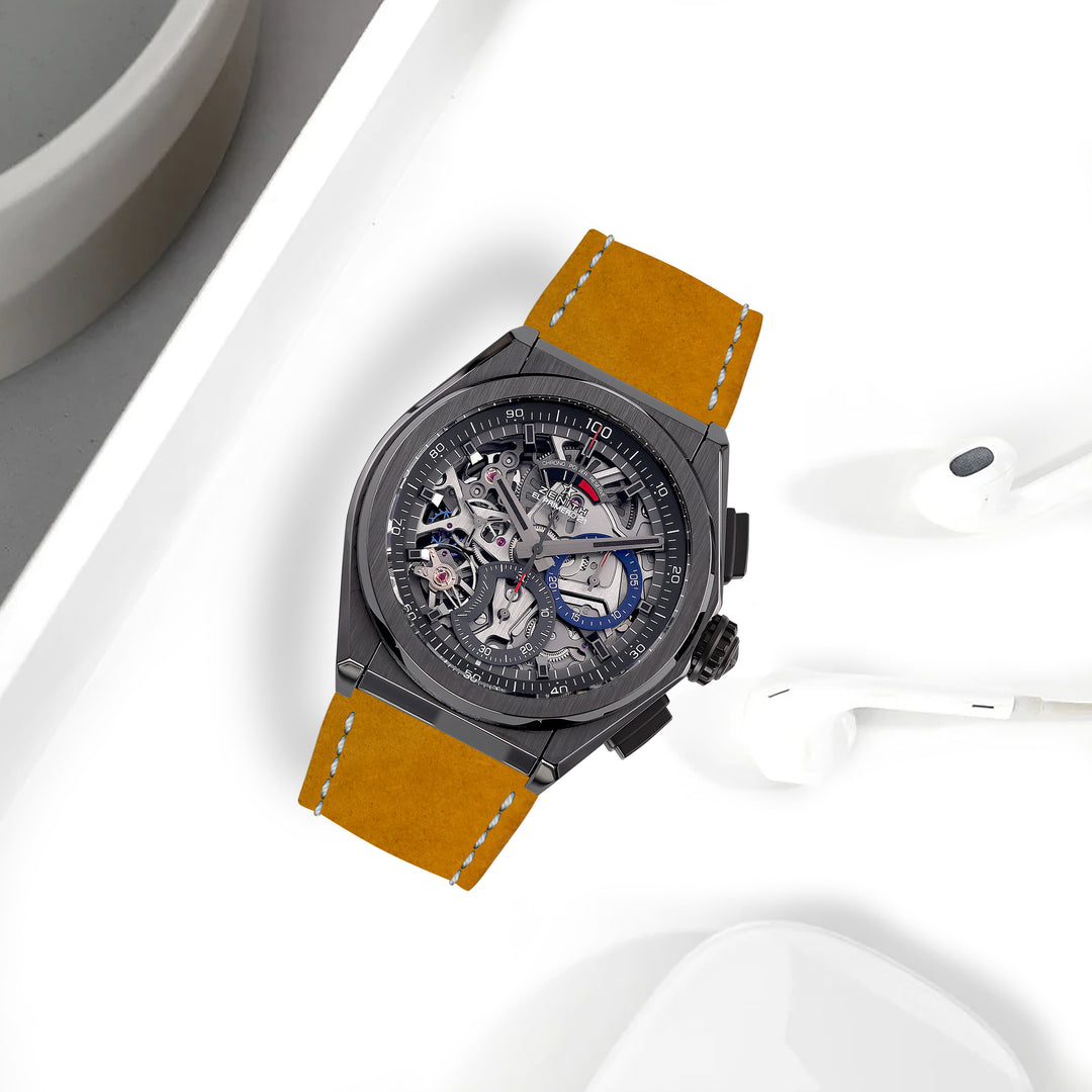 Zenith Defy Straps - Suede Gold – Liger Straps
