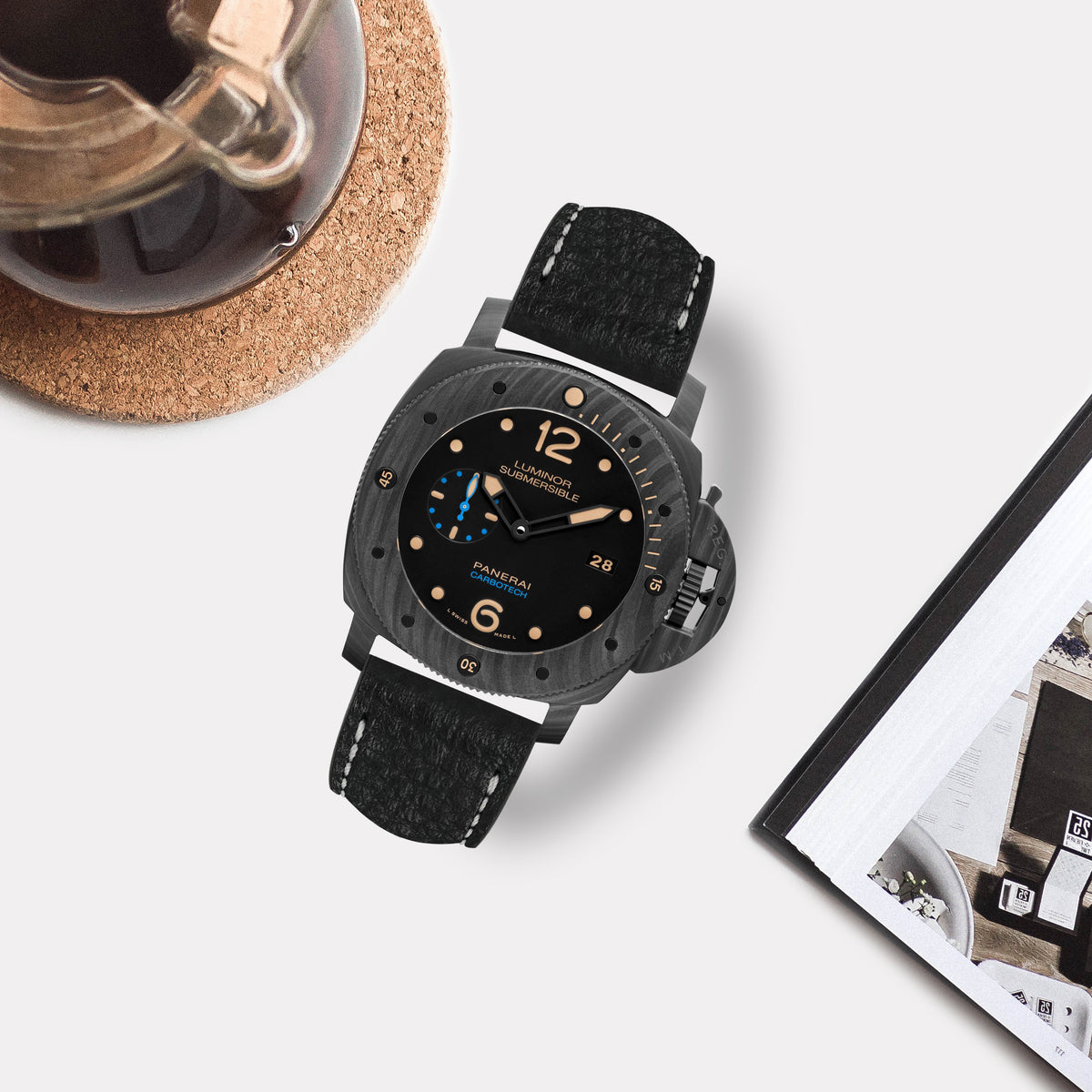 Panerai Submersible Straps - Tjakra Black – Liger Straps