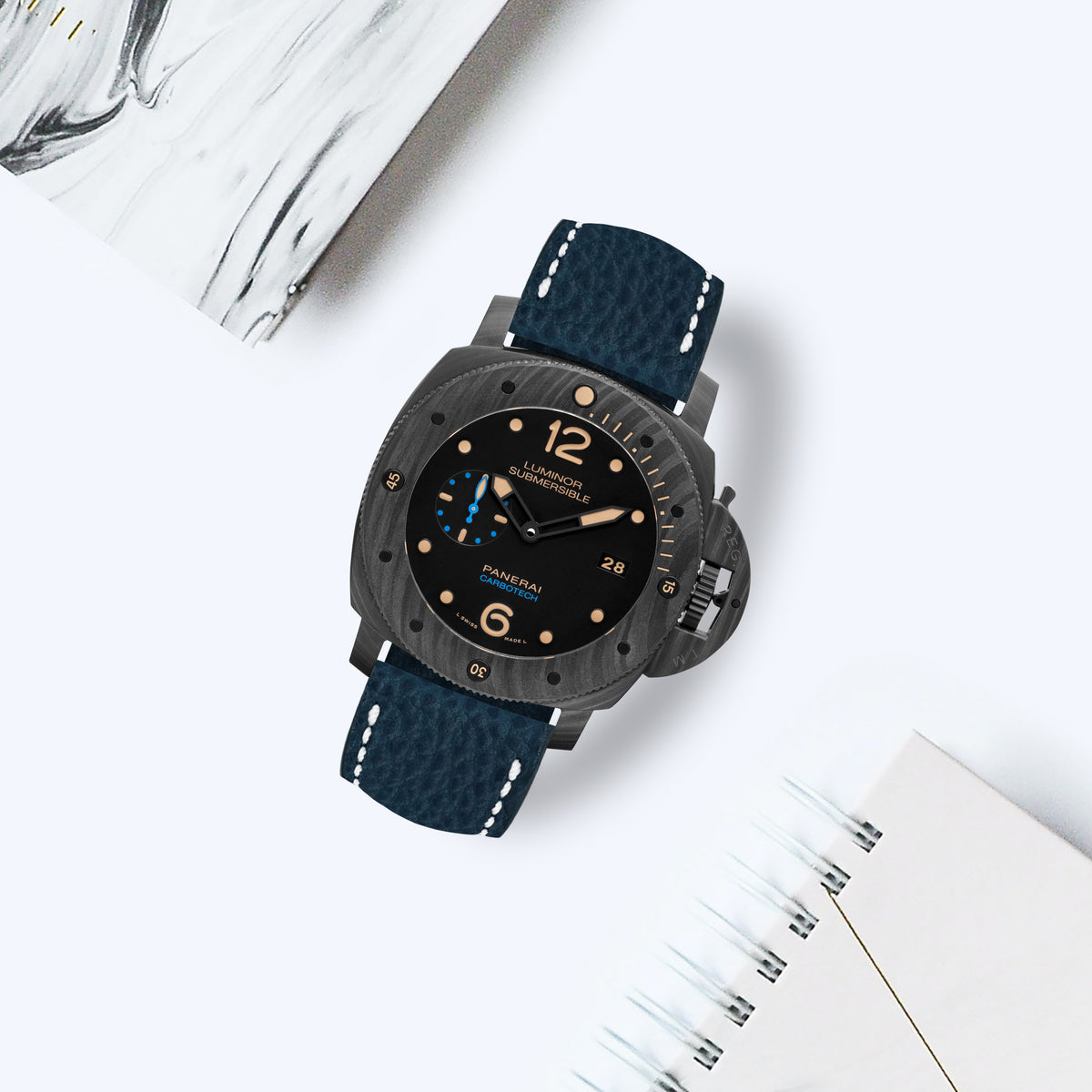 Panerai Submersible Straps - Tjakra Blue – Liger Straps