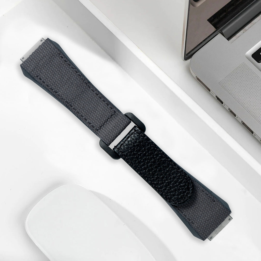 Richard Mille Straps - Velcro Canvas Grey Black – Liger Straps