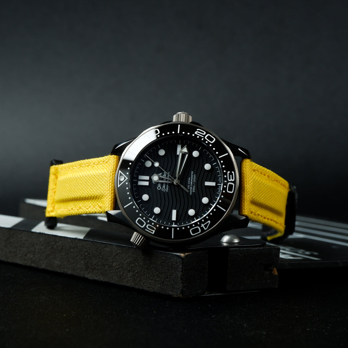 Omega Seamaster Diver 300m Straps - Velcro Canvas Extreme Padded Yello ...