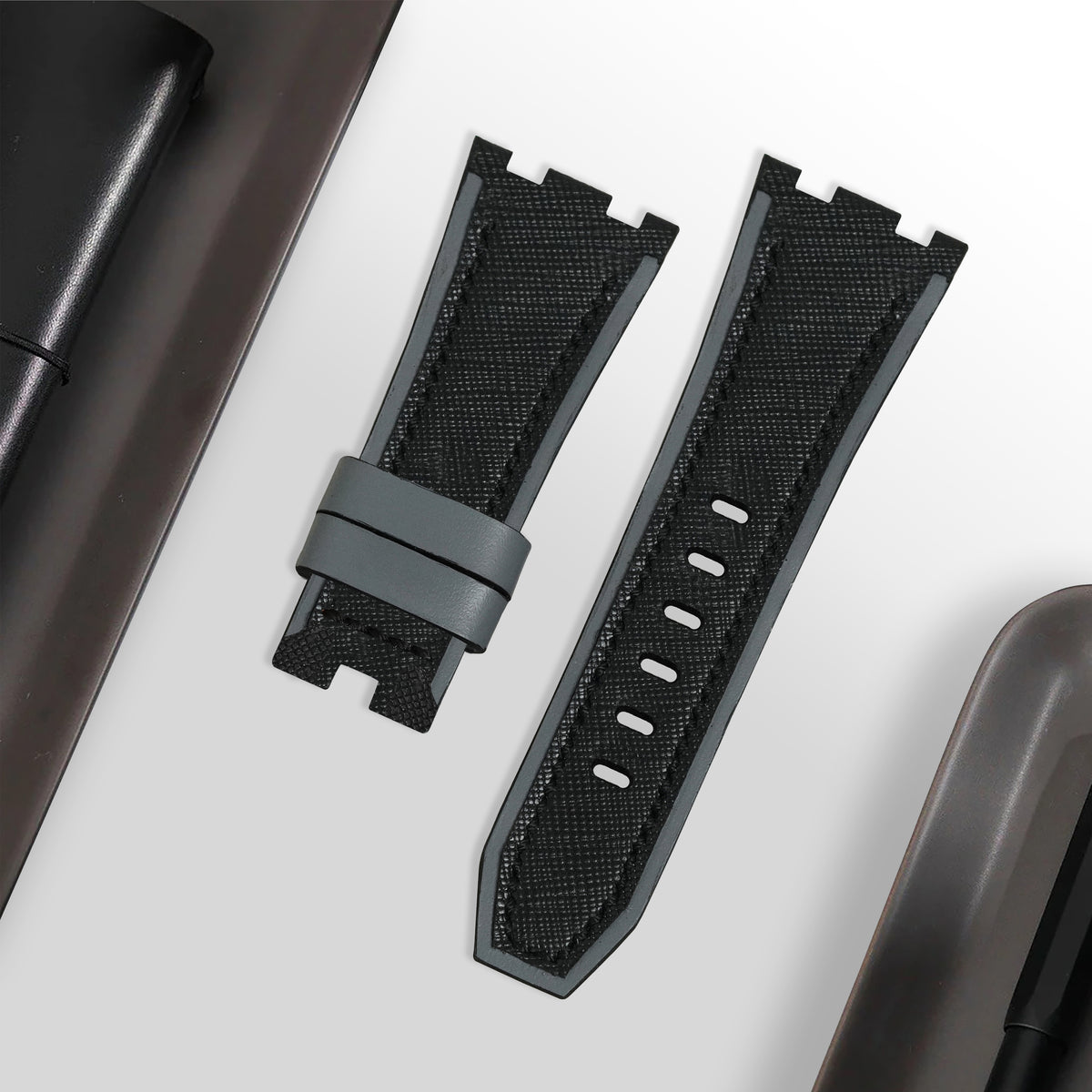 AP Royal Oak 39 & 41mm Straps - AP Deutron Grey – Liger Straps