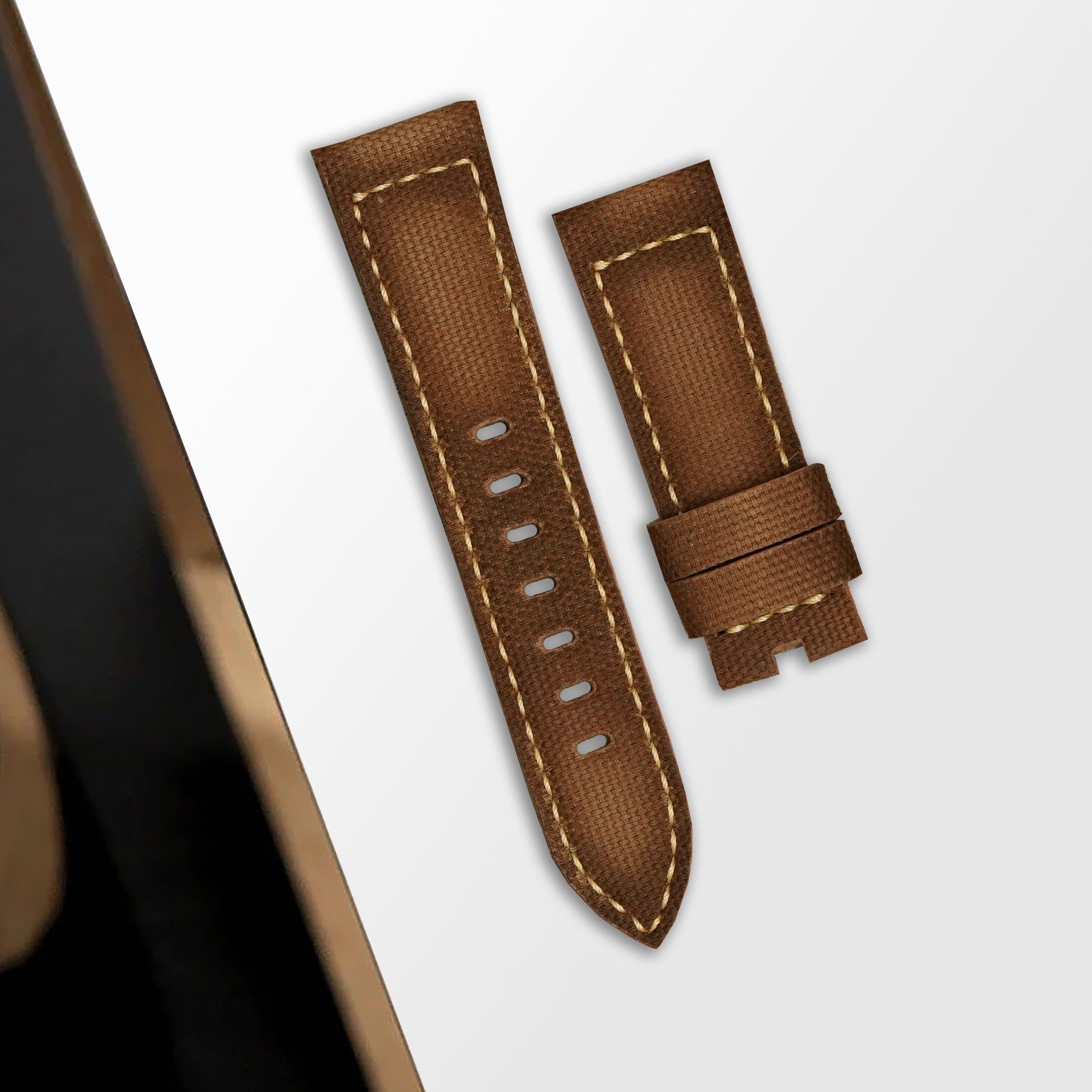 Panerai Luminor Straps - Vintage Canvas Brown – Liger Straps