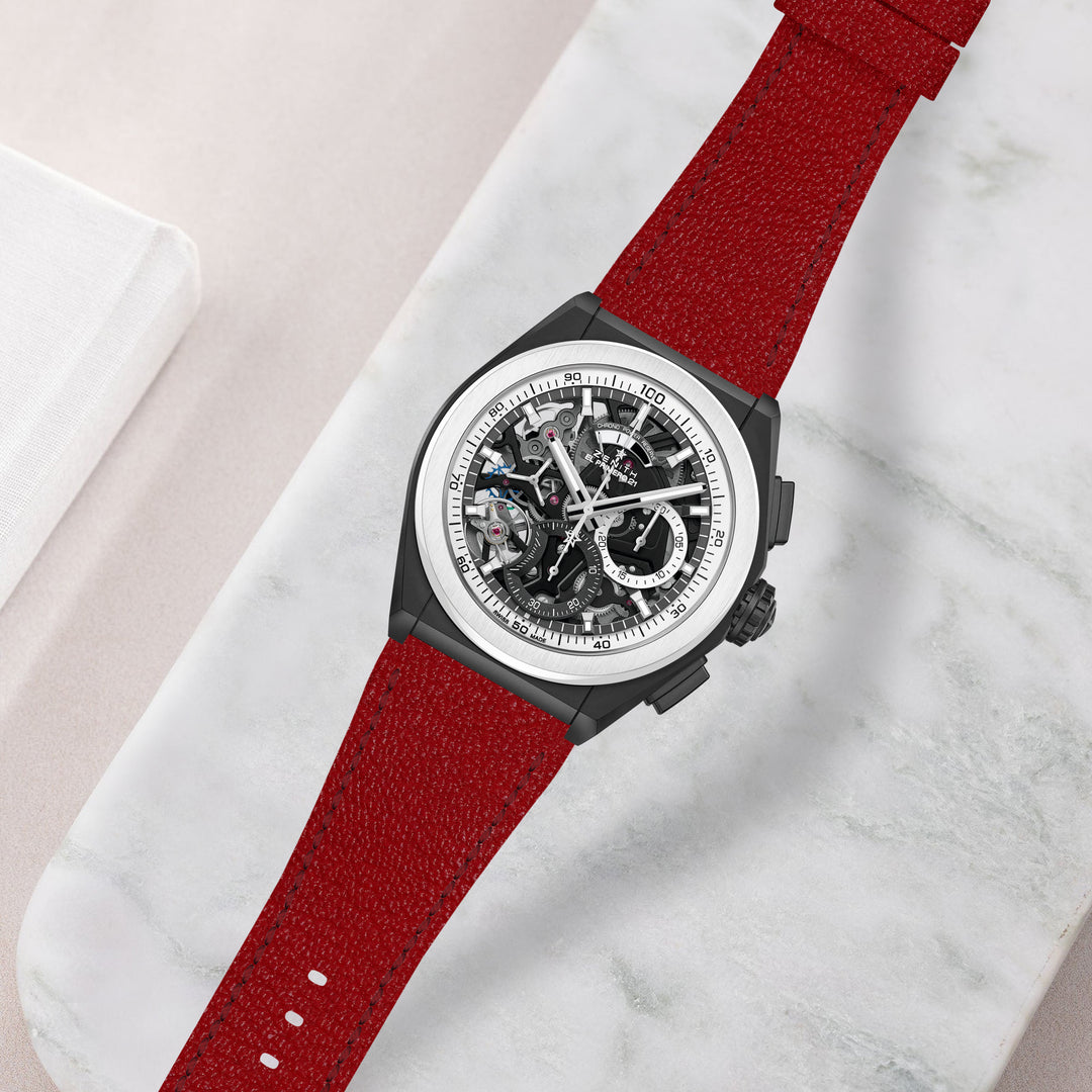 Zenith Defy Straps - Chevre Red – Liger Straps