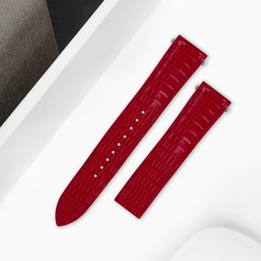 Cartier New Santos Quick Release Straps - Lizard Red – Liger Straps