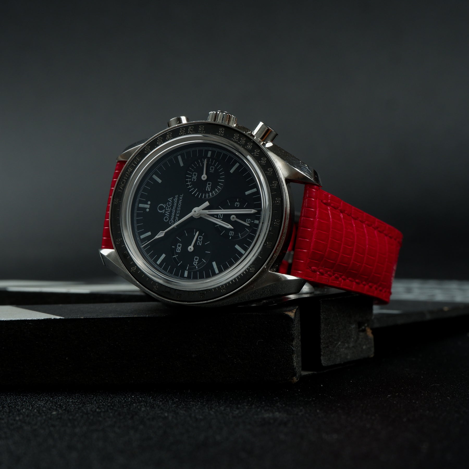 Omega Speedmaster Moonwatch Straps - Lizard Red – Liger Straps