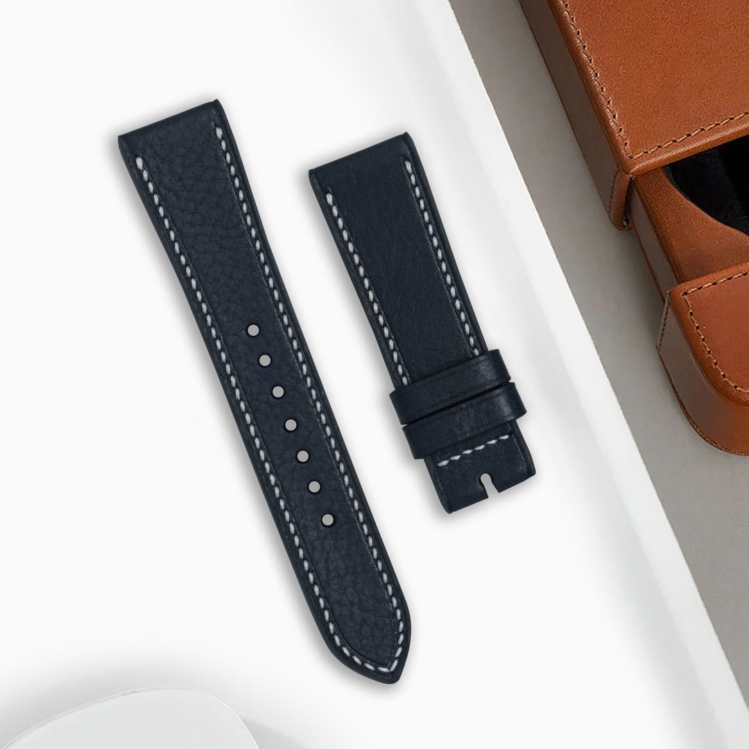 NATOさん専用！BREITLING レザーベルト ネイビー Breitling Avenger Straps - Minerva Box Navy Blue – Liger Straps