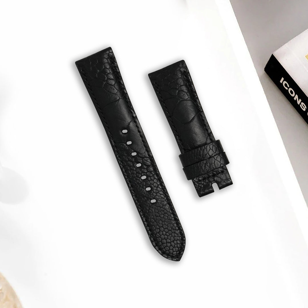 〈IWC〉純正アリゲーターストラップ ブラック XSサイズ IWC Pilot Straps - Ostrich Leg Black – Liger Straps