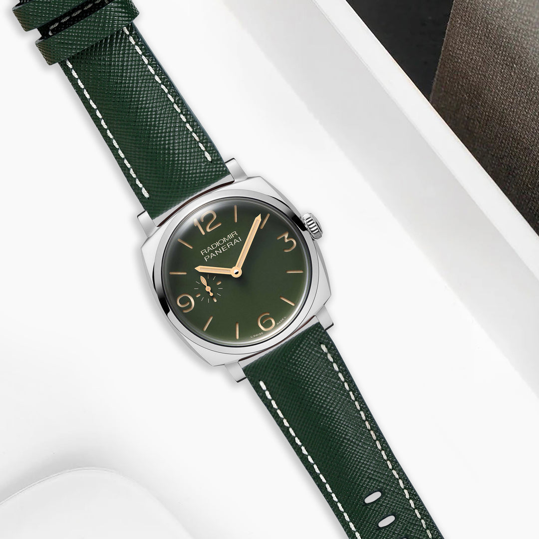 Panerai Radiomir 1940 Straps - Saffiano Dark Green – Liger Straps