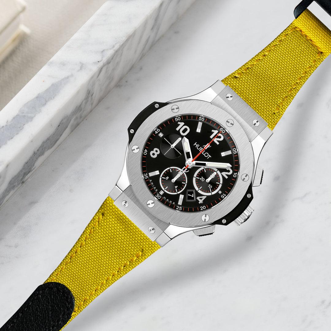Hublot Classic & Bigbang Velcro Straps - Velcro Canvas Yellow