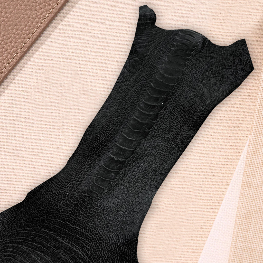 IWC Pilot Straps - Ostrich Leg Black – Liger Straps