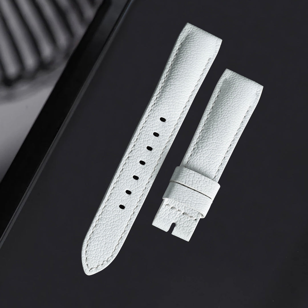 Panerai Luminor Due Straps - Chevre White – Liger Straps