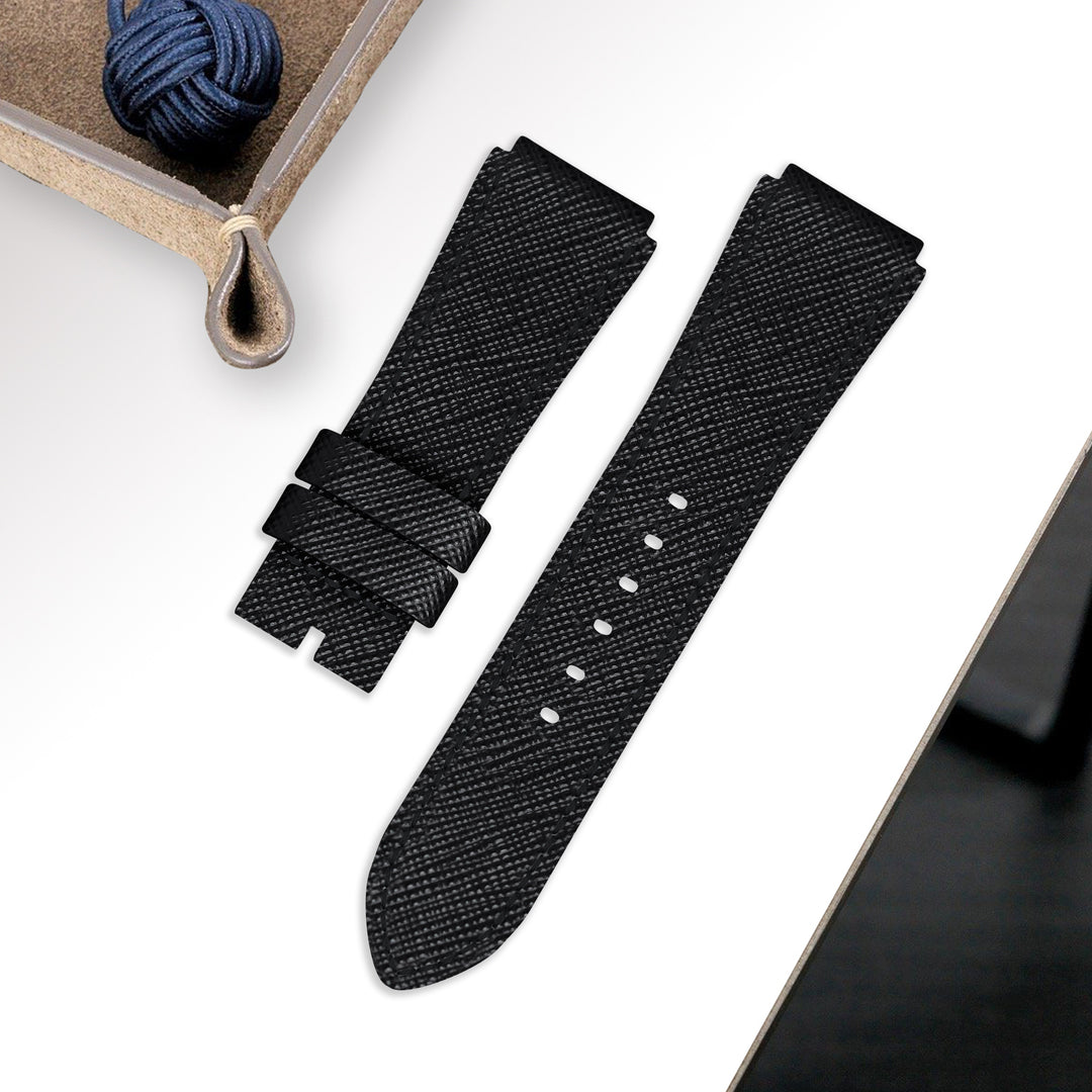 Zenith Defy Straps - Saffiano Black – Liger Straps