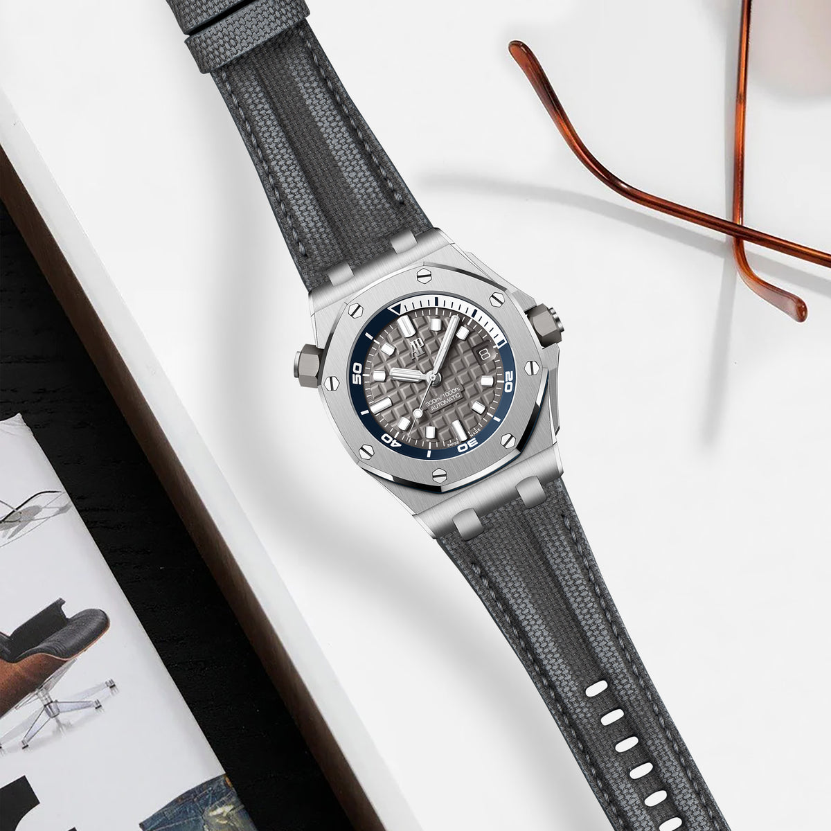 AP Interchangeable Quick Release Straps - AP Phantom Grey – Liger Straps