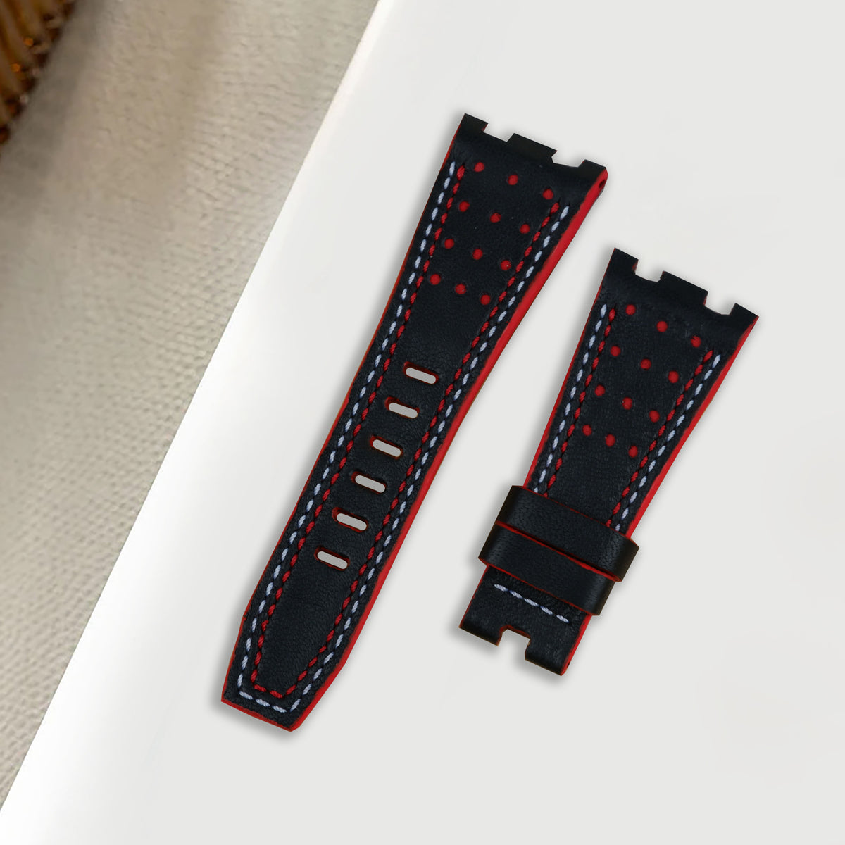 Ap Racing Red AP ROO 37mm Ladies Straps - AP Racing Black Red – Liger Straps