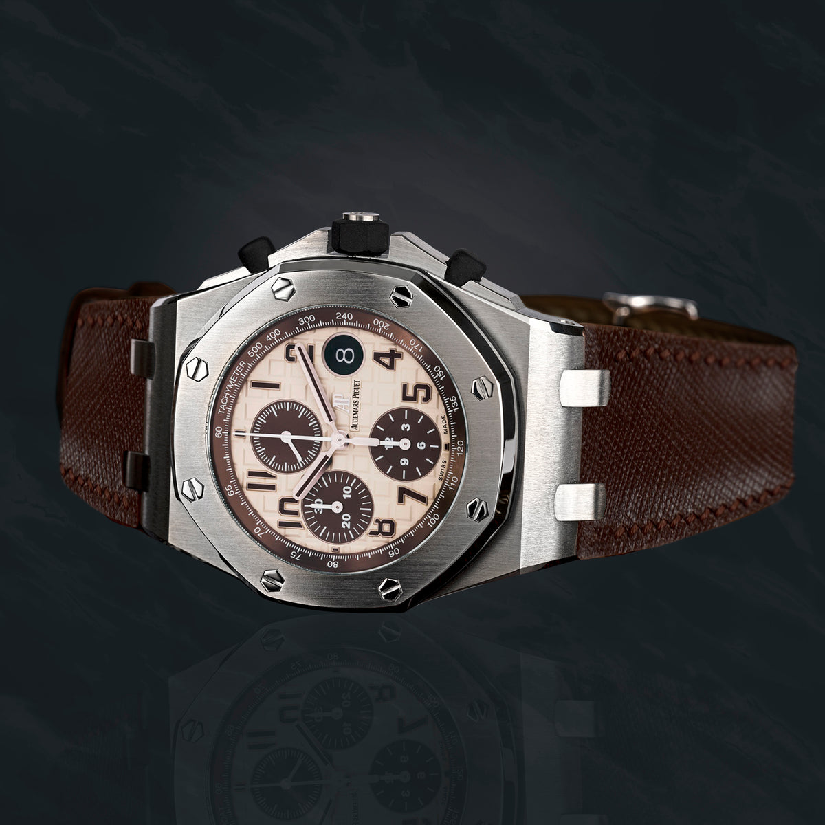 AP ROO 42mm Straps - AP Saffiano Dark Brown – Liger Straps