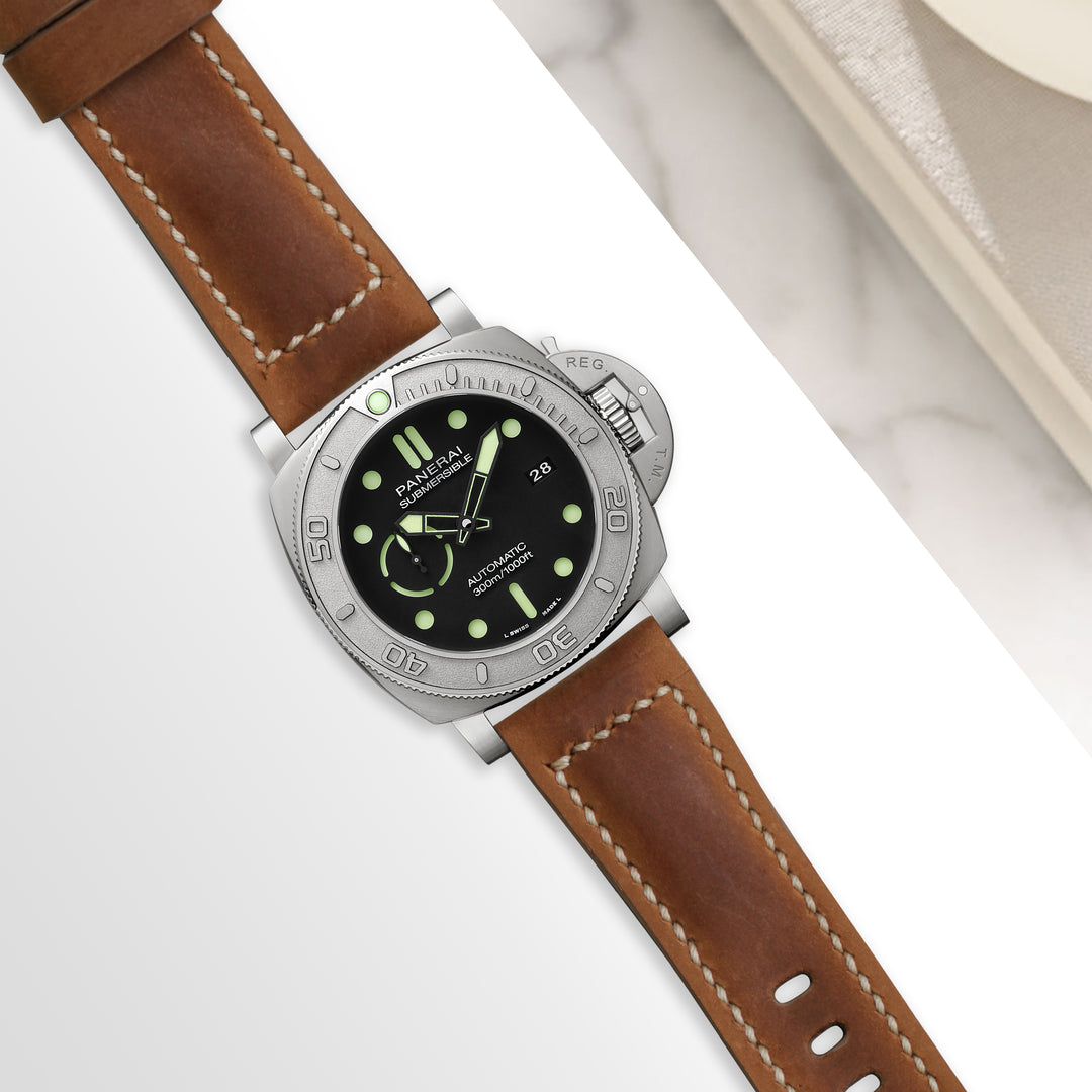 22mm Deployment Buckle Clasp For Panerai, Fits 3.5-5.5mm Thick Leather Straps, 44mm PAM