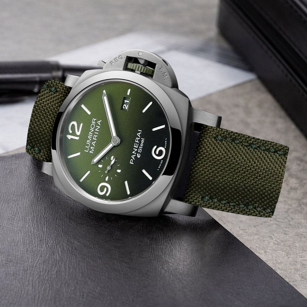 Panerai Luminor Straps - Canvas Army Green – Liger Straps