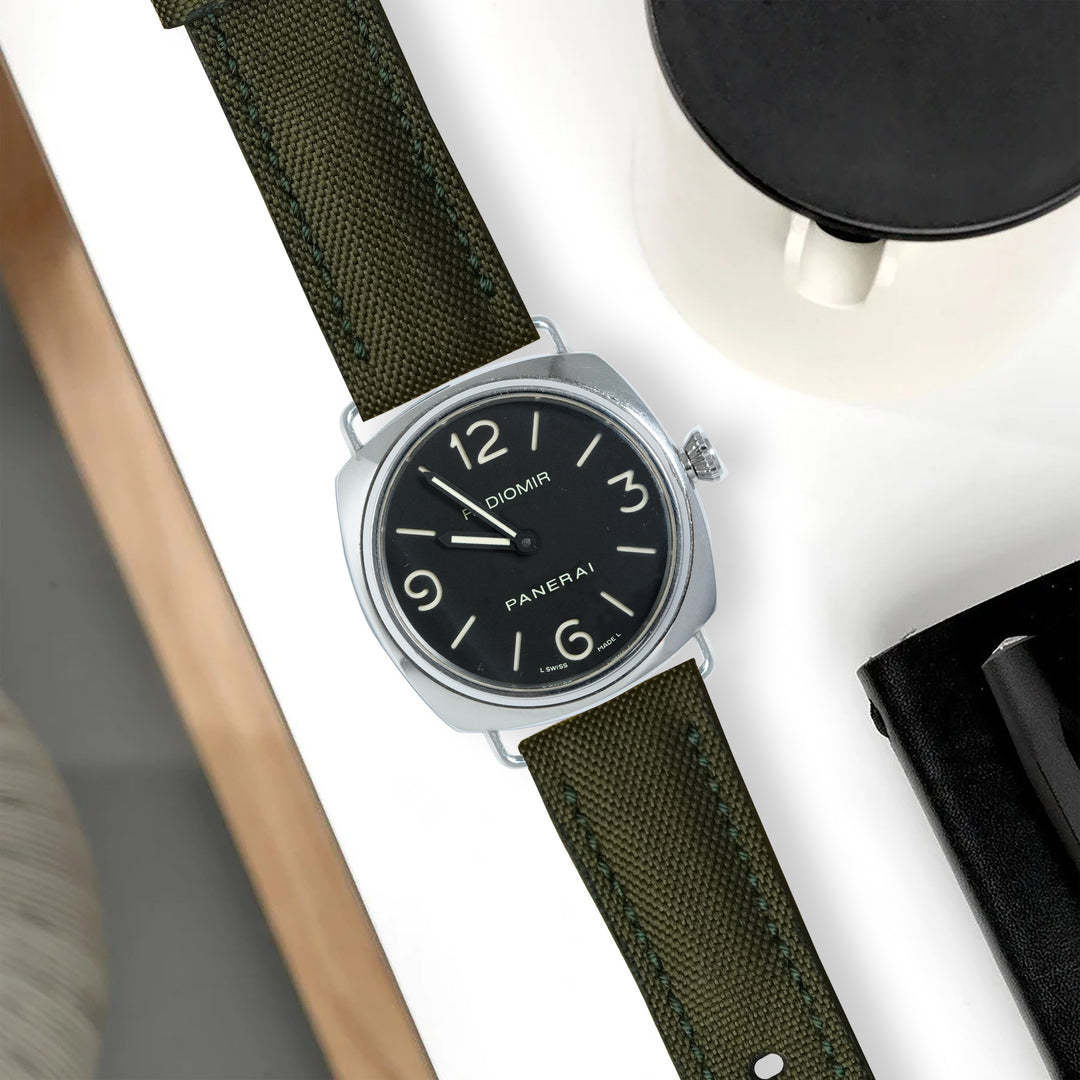 Panerai Radiomir Straps - Canvas Army Green – Liger Straps