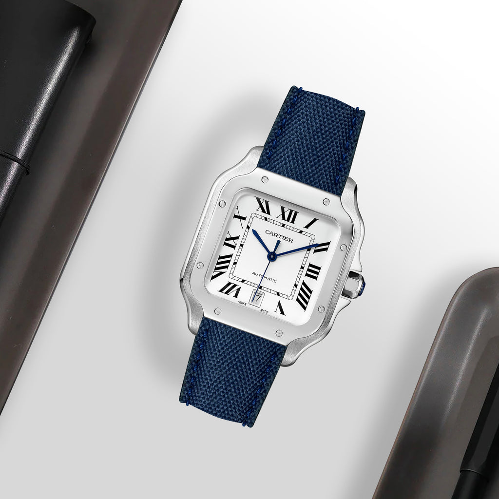 Santos de Cartier Quick Release Straps - Canvas Navy Blue – Liger