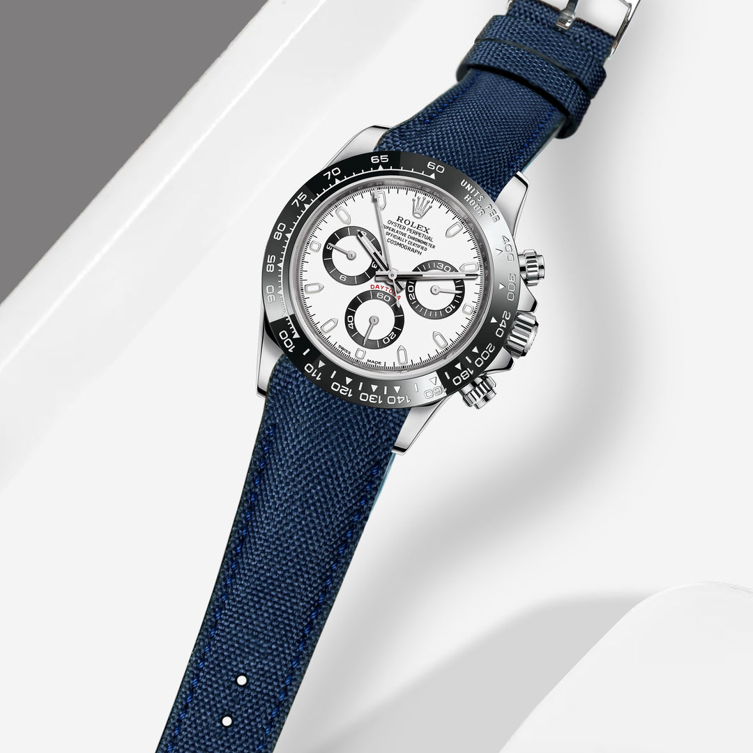 Rolex Daytona Blue Navy FKM Vulcanized Navy Blue Rubber Strap For