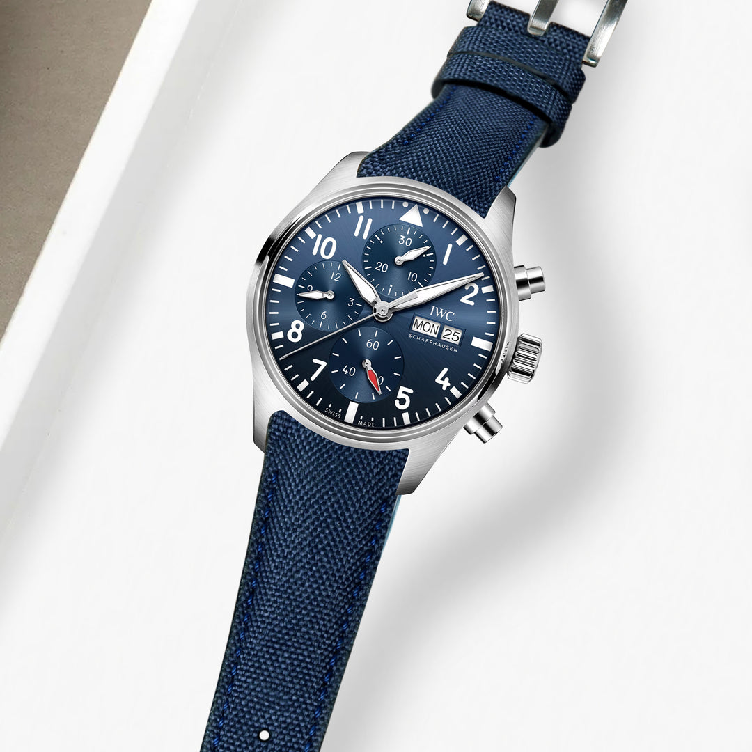 Curved End Straps - Canvas Navy Blue – Liger Straps display picture 1
