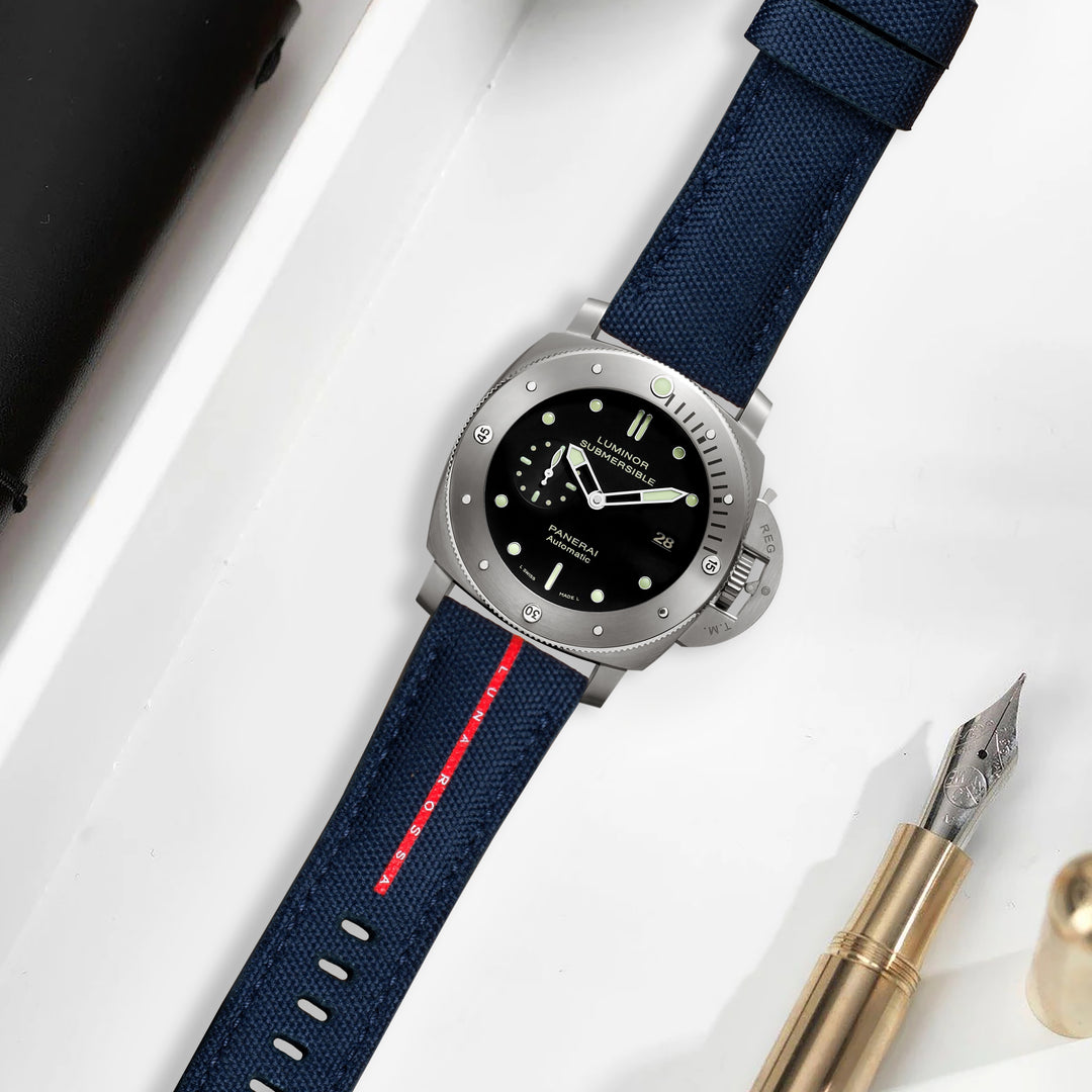 Panerai Submersible Straps - Canvas Navy Blue Luna Rossa – Liger