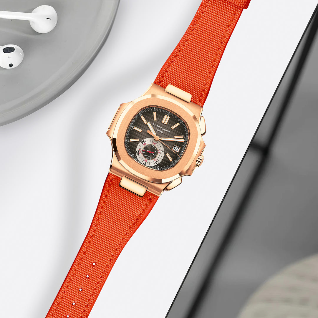 Patek Nautilus Straps - Canvas Orange – Liger Straps