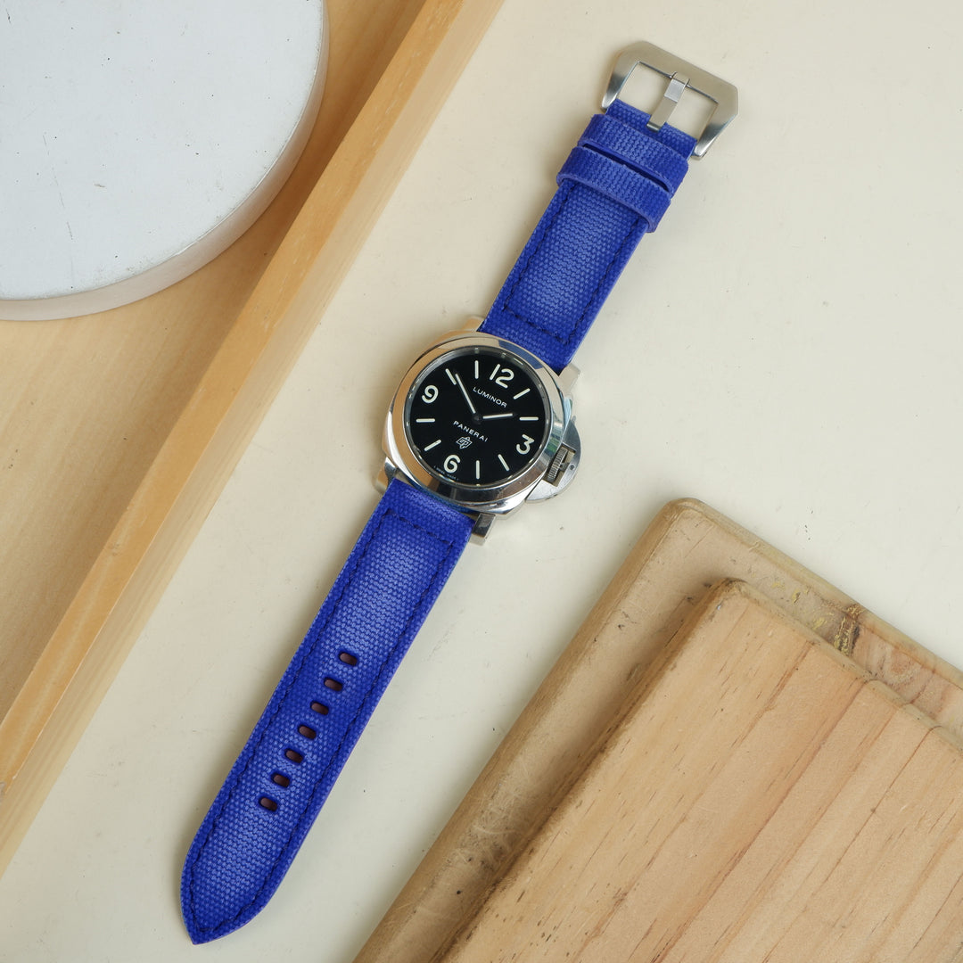 Panerai Luminor Straps Vintage Canvas Blue Liger Straps