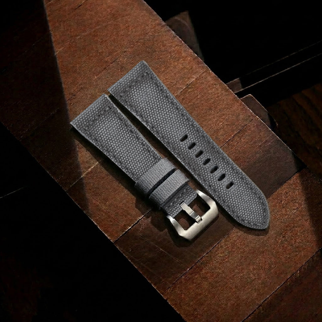 Panerai Luminor Straps - Vintage Canvas Grey – Liger Straps