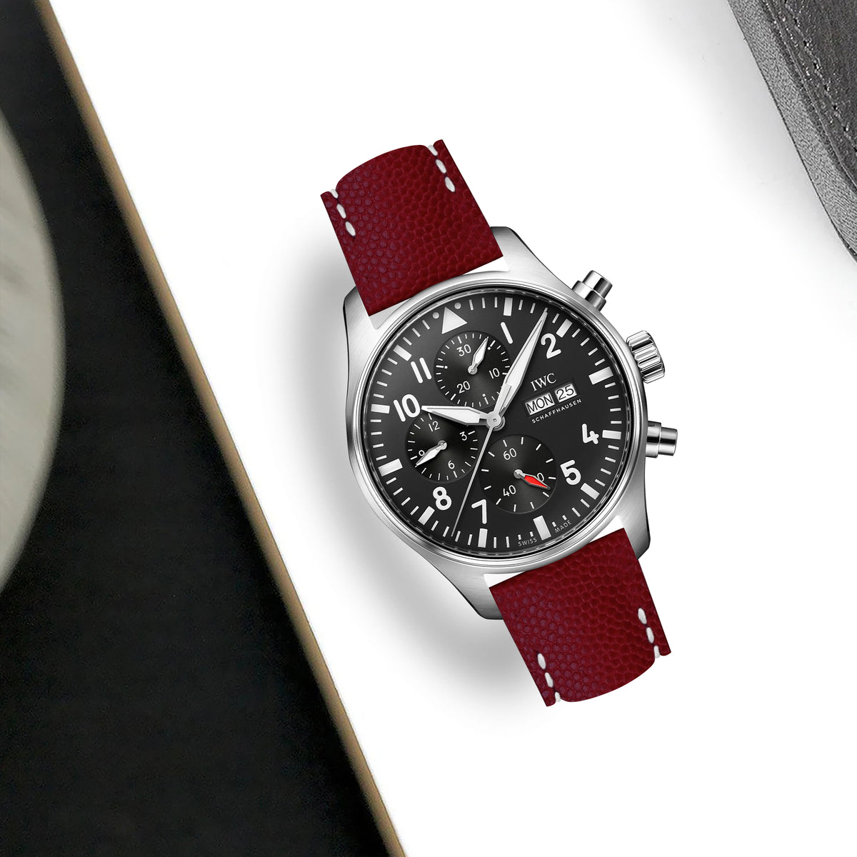 IWC Easx Change Straps - Caviar Red – Liger Straps