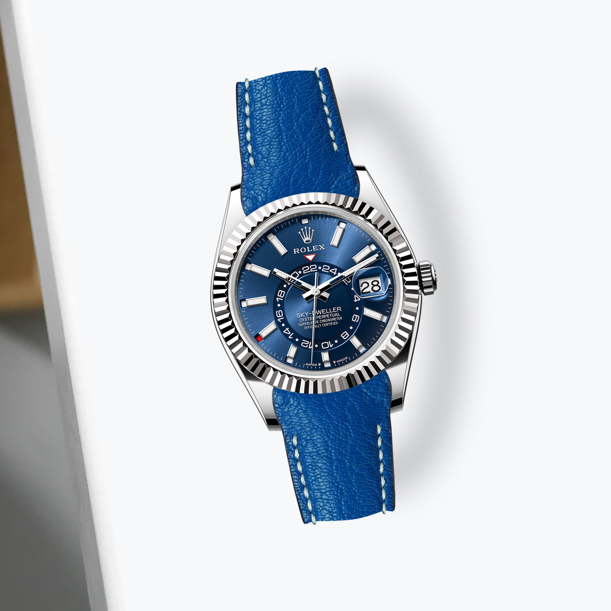 Rolex Sky-Dweller Straps - Chevre Blue – Liger Straps