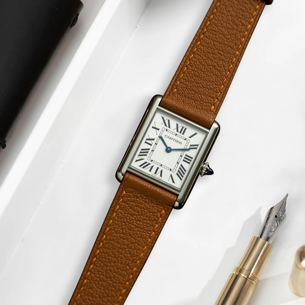 Other Cartier Watches Straps Chevre Brown Liger Straps