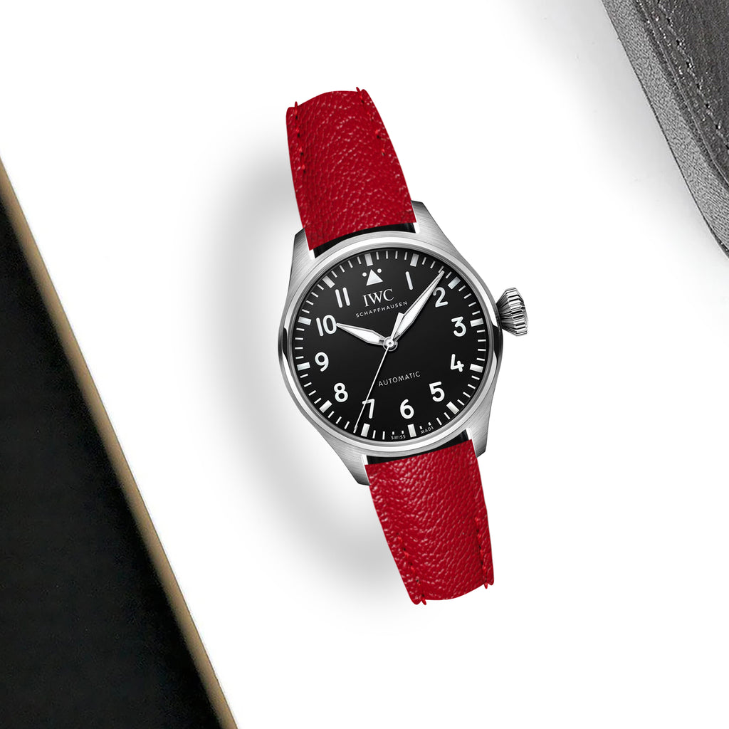 IWC Easx Change Straps - Chevre Red – Liger Straps