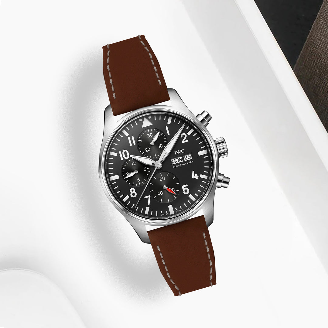 IWC Easx Change Straps - Pilot Cordovan Whiskey – Liger Straps