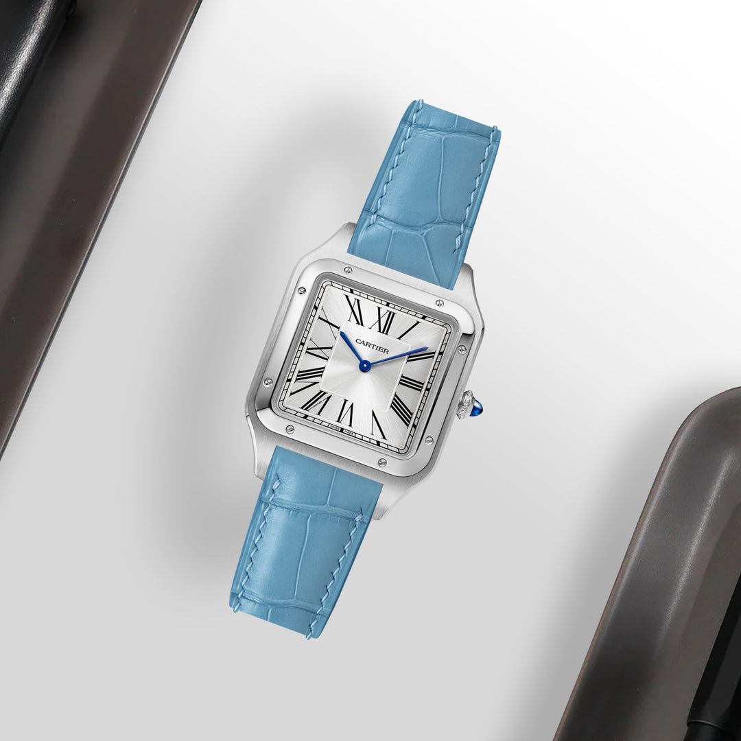 Cartier Dumont Straps Croco Aqua Blue – Liger Straps