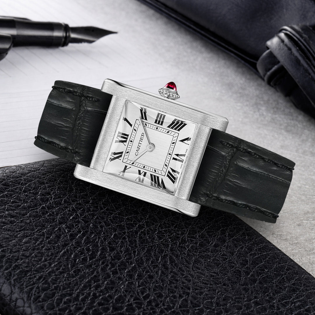 Cartier Tank Straps - Croco Black – Liger Straps