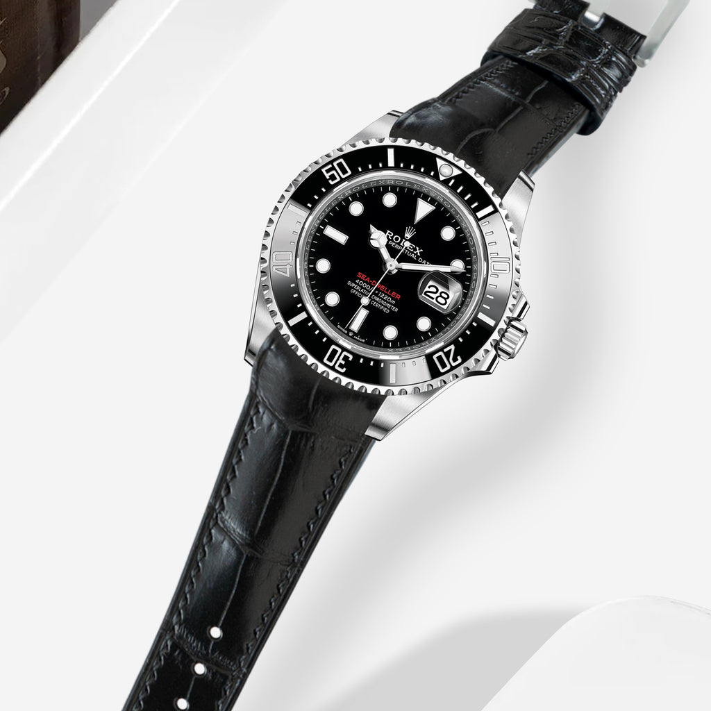 Rolex Sea-Dweller Straps - Croco Black – Liger Straps
