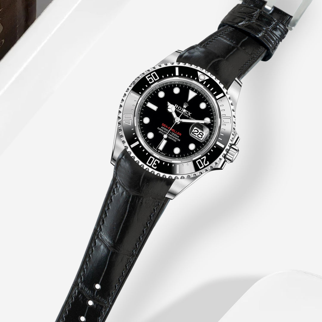 Rolex Sea-Dweller Straps - Croco Black – Liger Straps