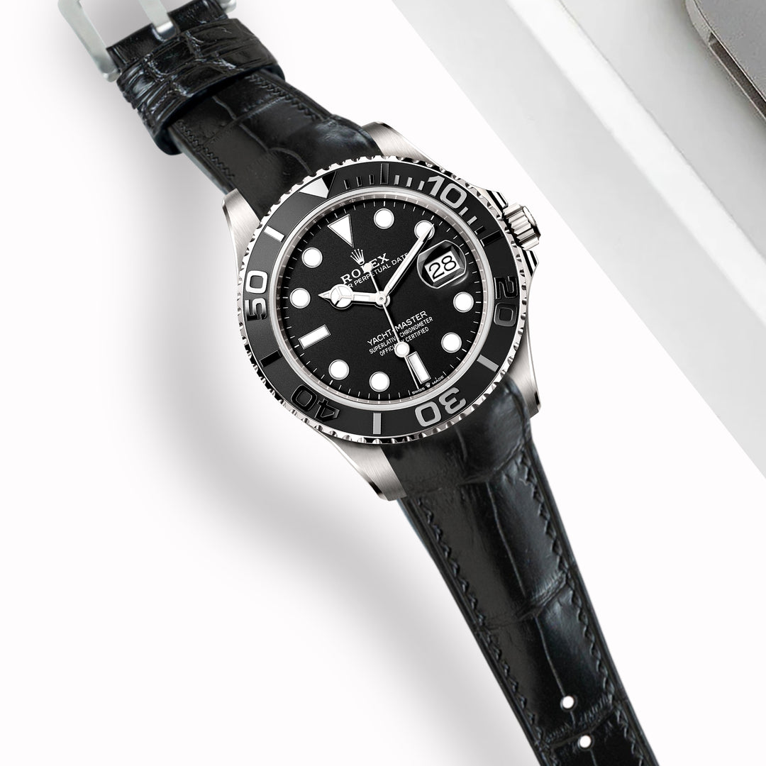 Rolex Yacht Master Straps - Croco Black – Liger Straps