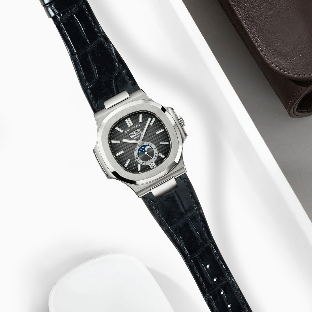 Patek Nautilus Straps - Croco Black – Liger Straps